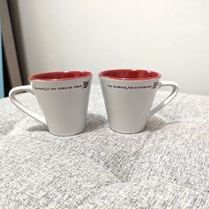 COPY - The Red Rose Tea Sister Hood tea cups or Mugs. Red interior.